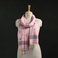 Handloom cotton burdwan jamdani stole with tassels 07