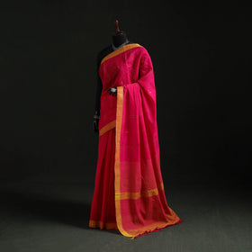 Pink - handloom cotton buti srikakulam jamdani saree 01