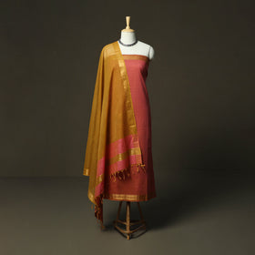 Handloom cotton mangalagiri 3pc unstitched dress material