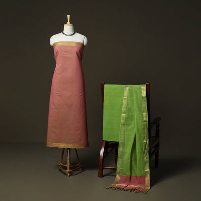 Handloom cotton mangalagiri 3pc unstitched dress material