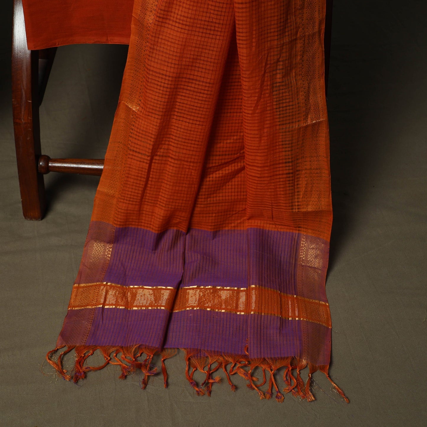 Handloom cotton mangalagiri 3pc unstitched dress material