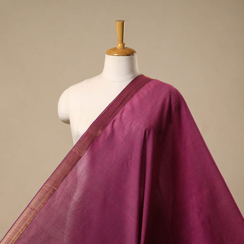 Pink - handloom cotton mangalagiri fabric with zari border