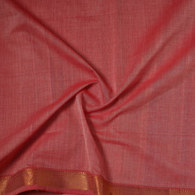 Pink - handloom cotton mangalagiri fabric with zari border