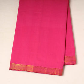 Pink - handloom cotton mangalagiri fabric with zari border