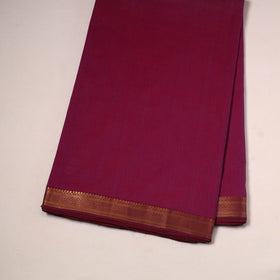 Pink - handloom cotton mangalagiri fabric with zari border