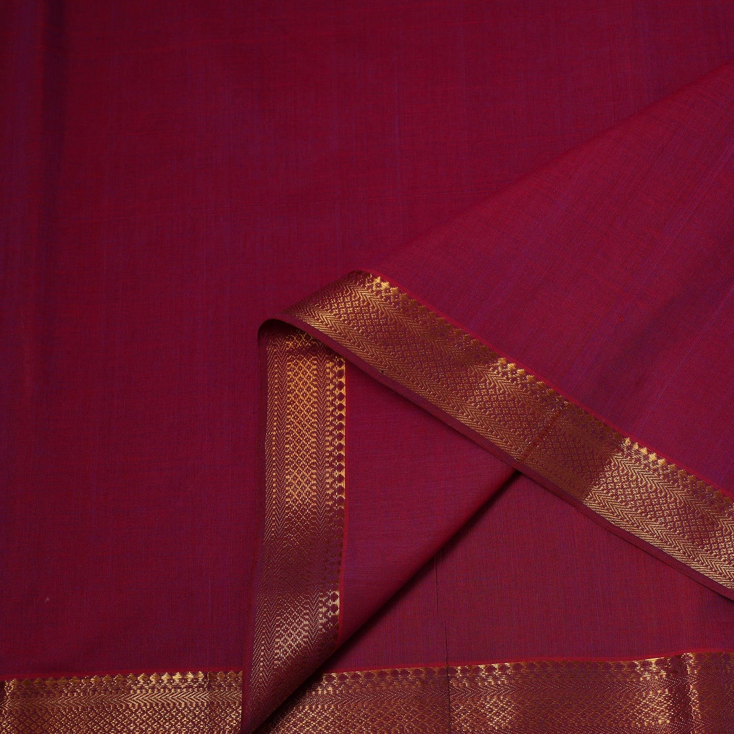 Pink - handloom cotton mangalagiri fabric with zari border