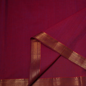 Pink - handloom cotton mangalagiri fabric with zari border