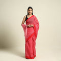 Buy Pink Handloom Cotton Mangalagiri Saree