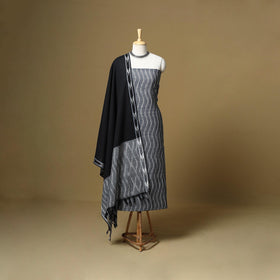 Handloom cotton pochampally ikat 3pc unstitched dress