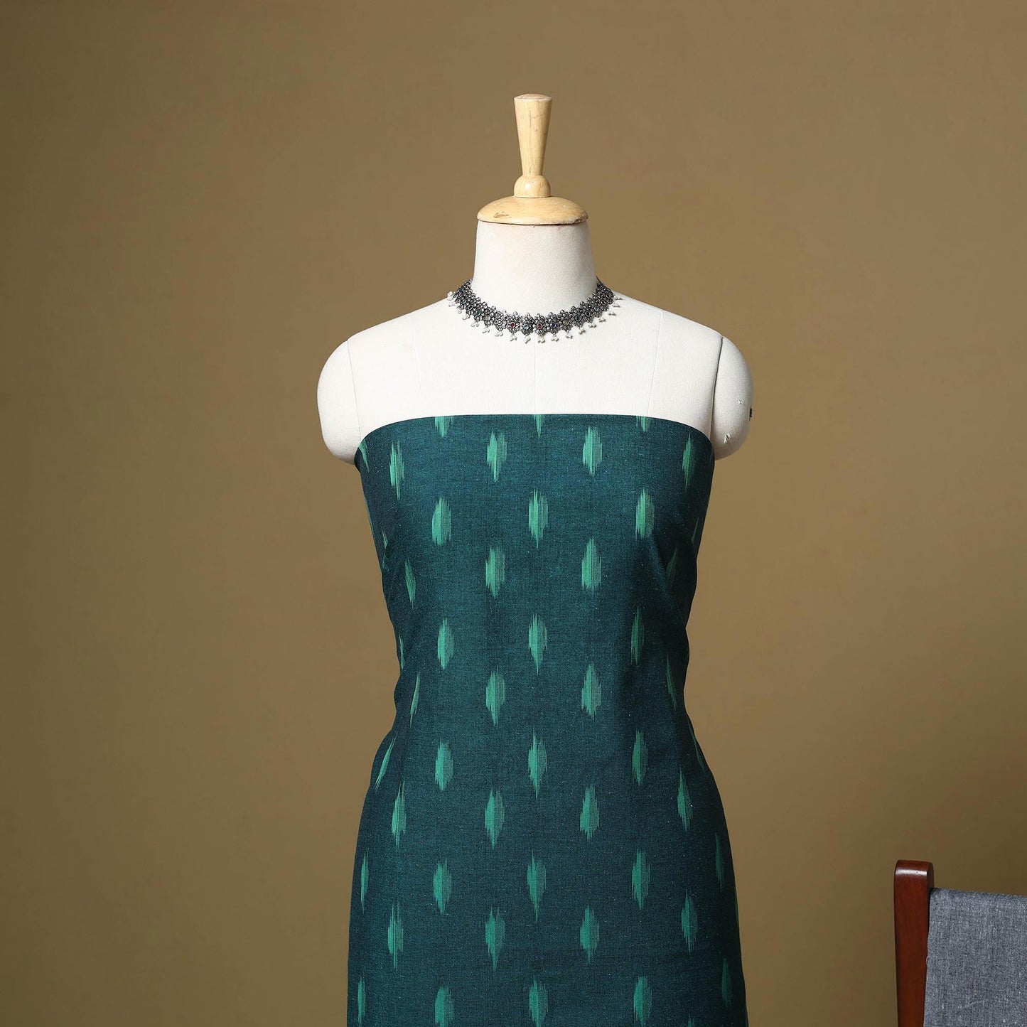 Handloom cotton pochampally ikat 3pc unstitched dress