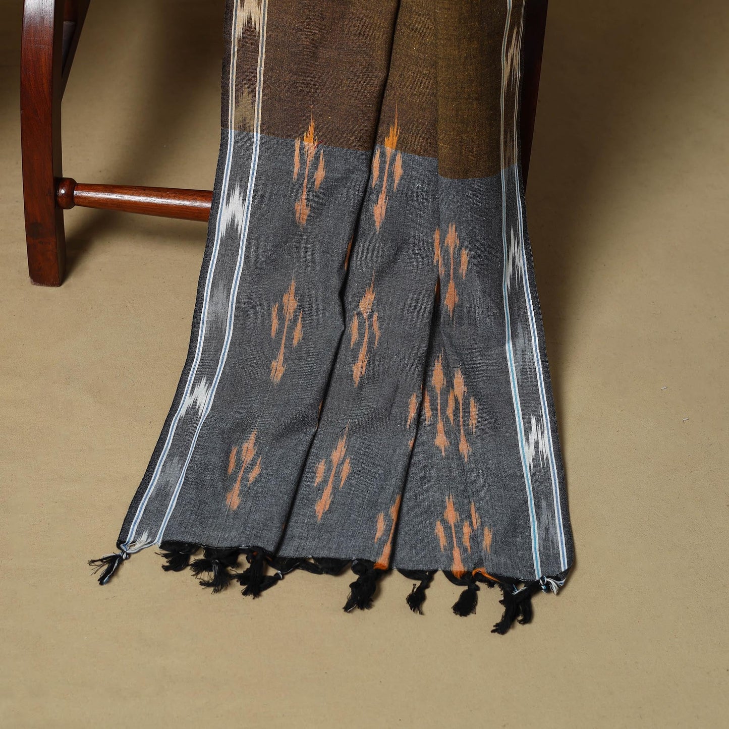 Pink - handloom cotton pochampally ikat 3pc unstitched