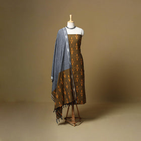 Handloom cotton pochampally ikat 3pc unstitched dress