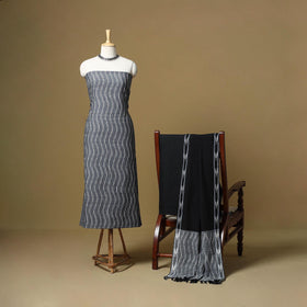 Handloom cotton pochampally ikat 3pc unstitched dress