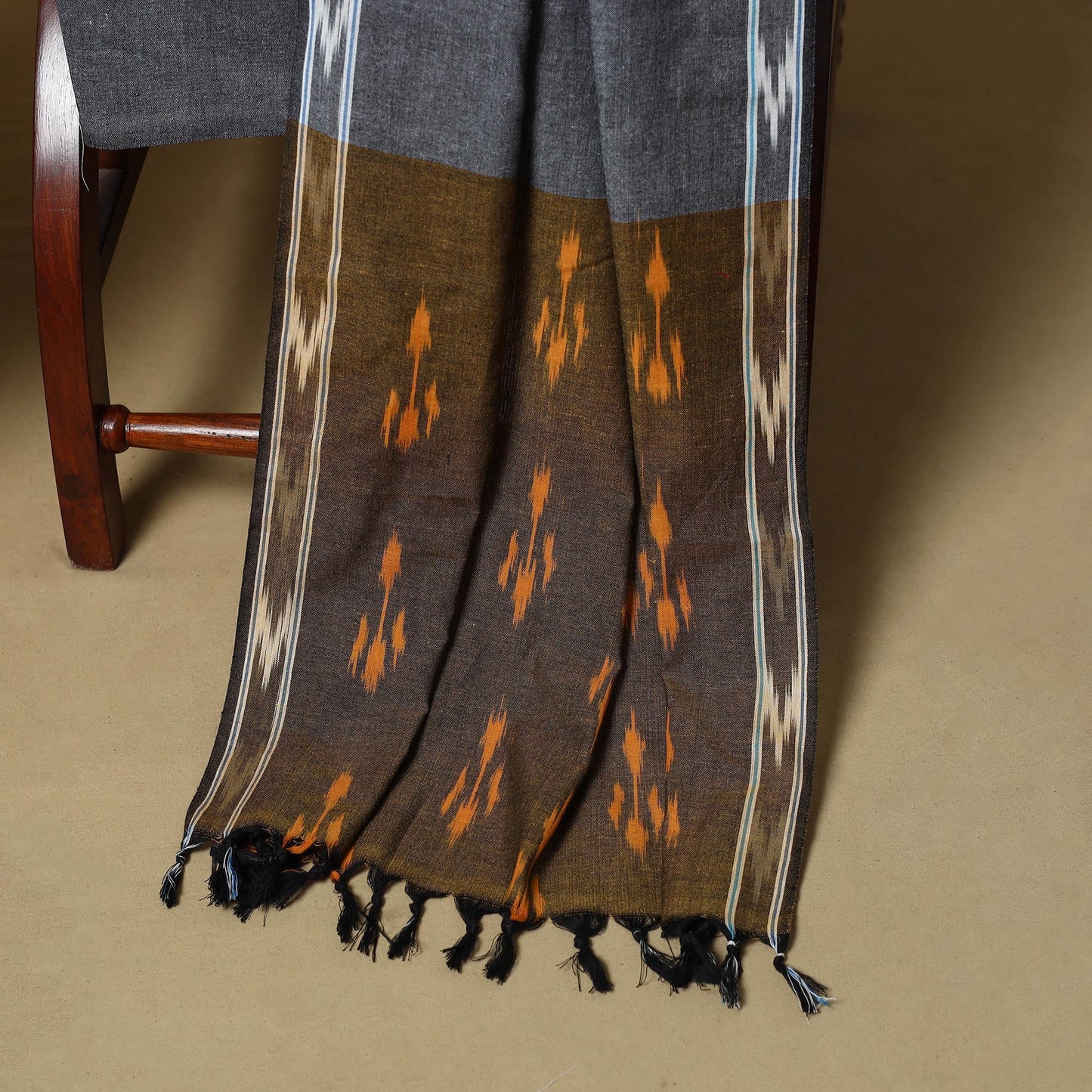 Handloom cotton pochampally ikat 3pc unstitched dress