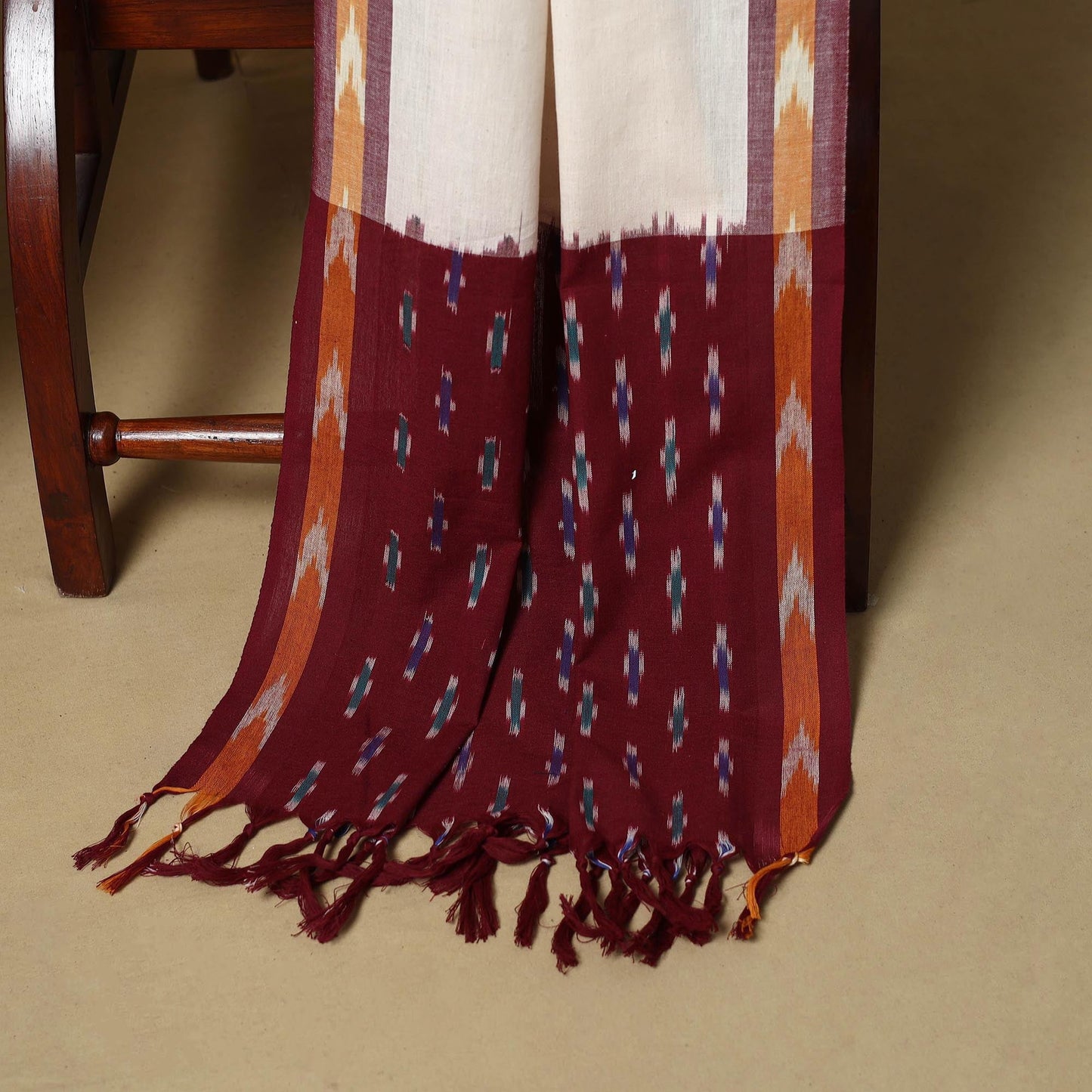 Handloom cotton pochampally ikat 3pc unstitched dress