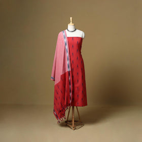 Handloom cotton pochampally ikat 3pc unstitched dress