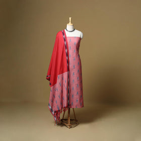 Handloom cotton pochampally ikat 3pc unstitched dress