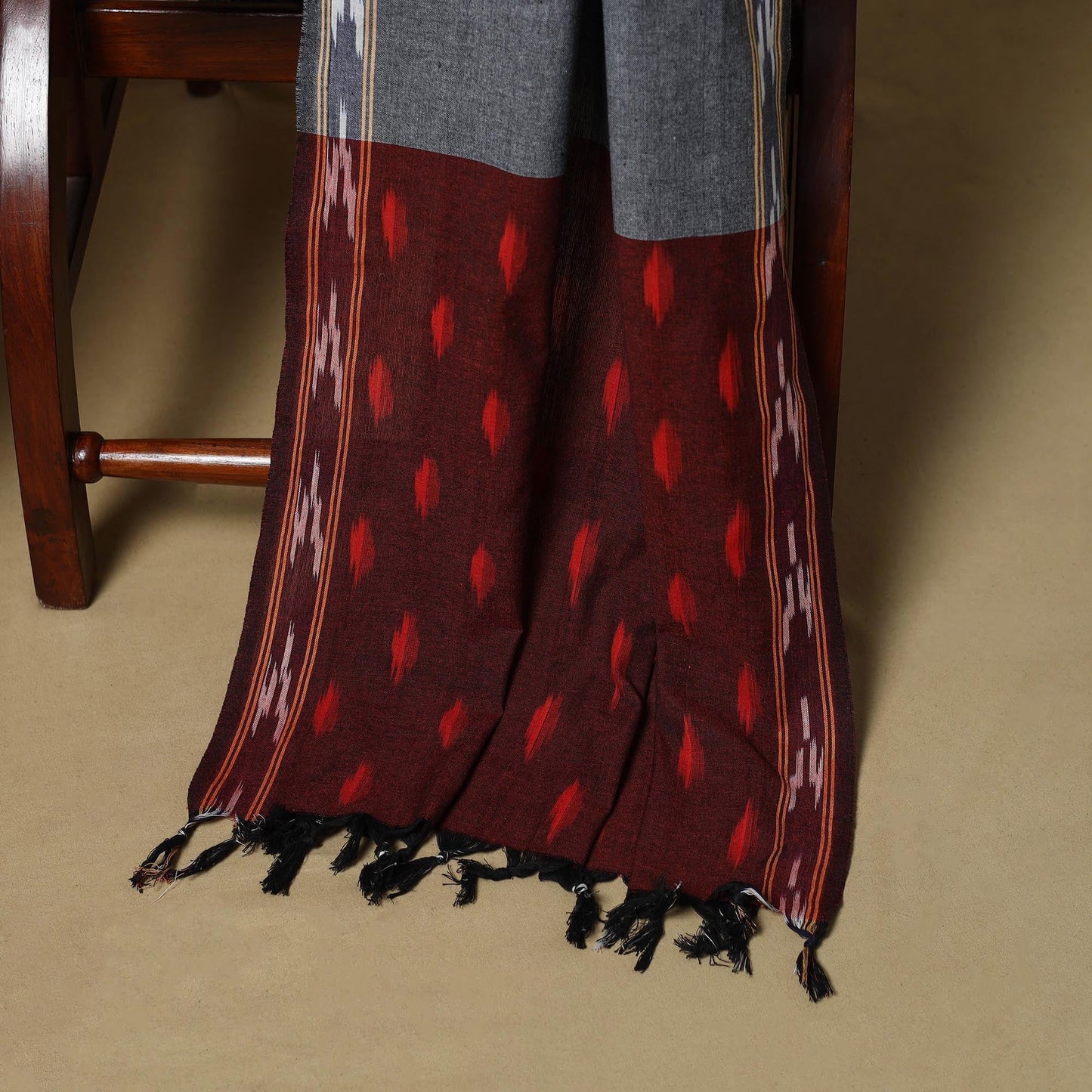 Handloom cotton pochampally ikat 3pc unstitched dress