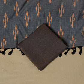 Pink - handloom cotton pochampally ikat 3pc unstitched