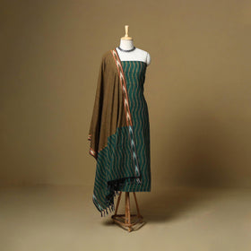 Pink - handloom cotton pochampally ikat 3pc unstitched