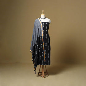 Handloom cotton pochampally ikat 3pc unstitched dress