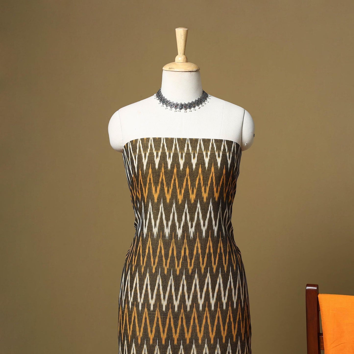 Handloom cotton pochampally ikat 3pc unstitched dress