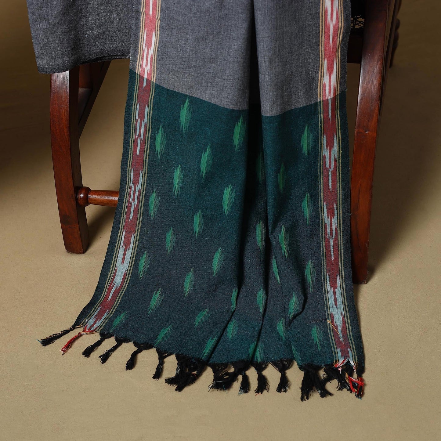 Handloom cotton pochampally ikat 3pc unstitched dress