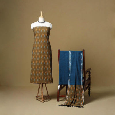 Handloom cotton pochampally ikat 3pc unstitched dress