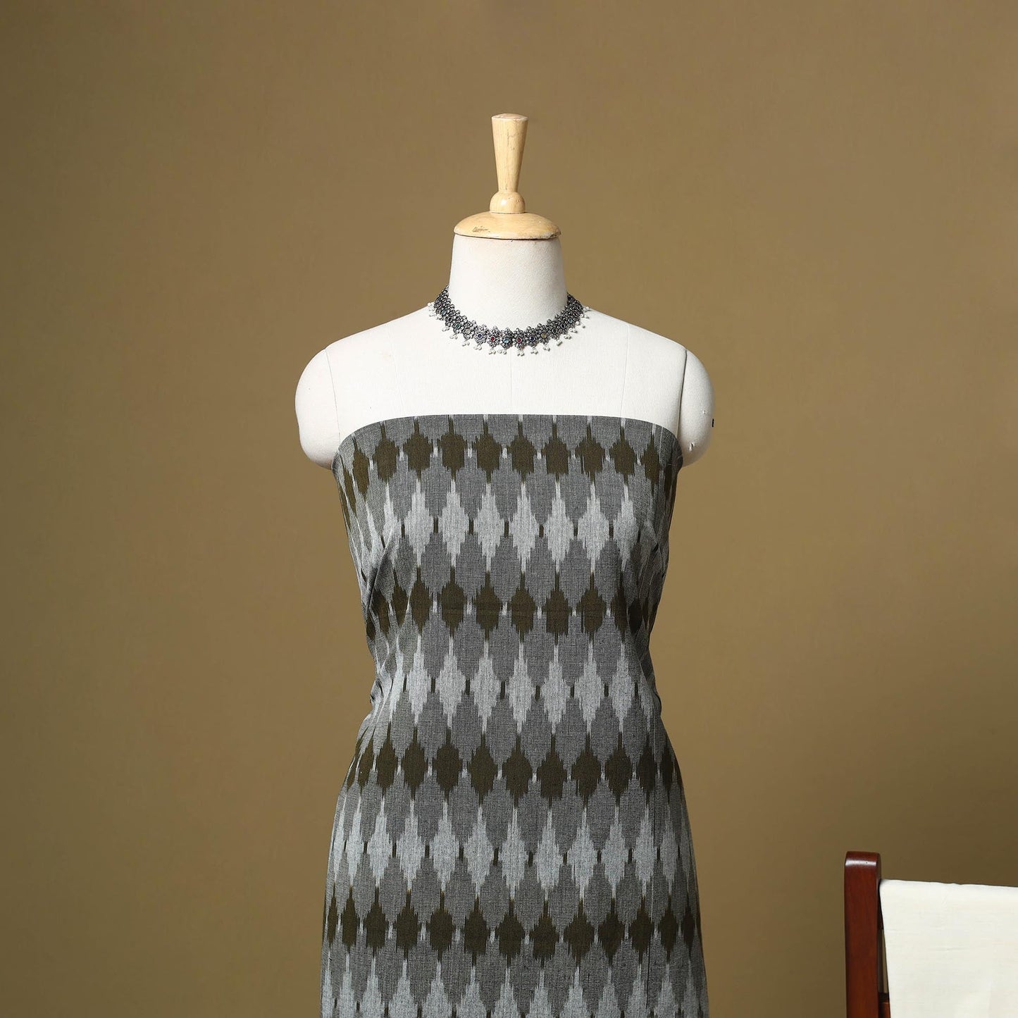 Handloom cotton pochampally ikat 3pc unstitched dress