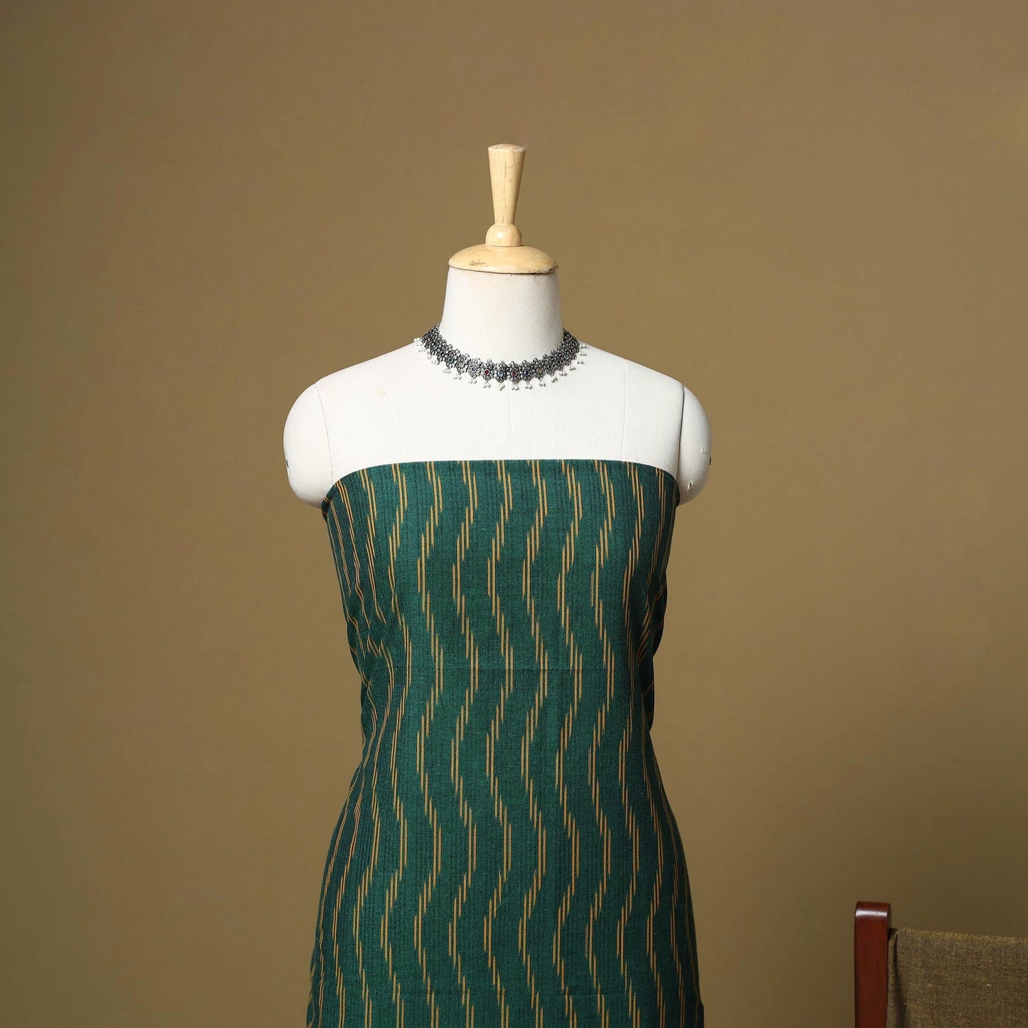 Pink - handloom cotton pochampally ikat 3pc unstitched