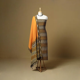 Handloom cotton pochampally ikat 3pc unstitched dress