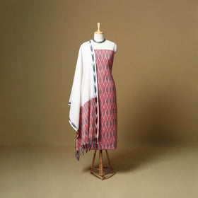 Handloom cotton pochampally ikat 3pc unstitched dress