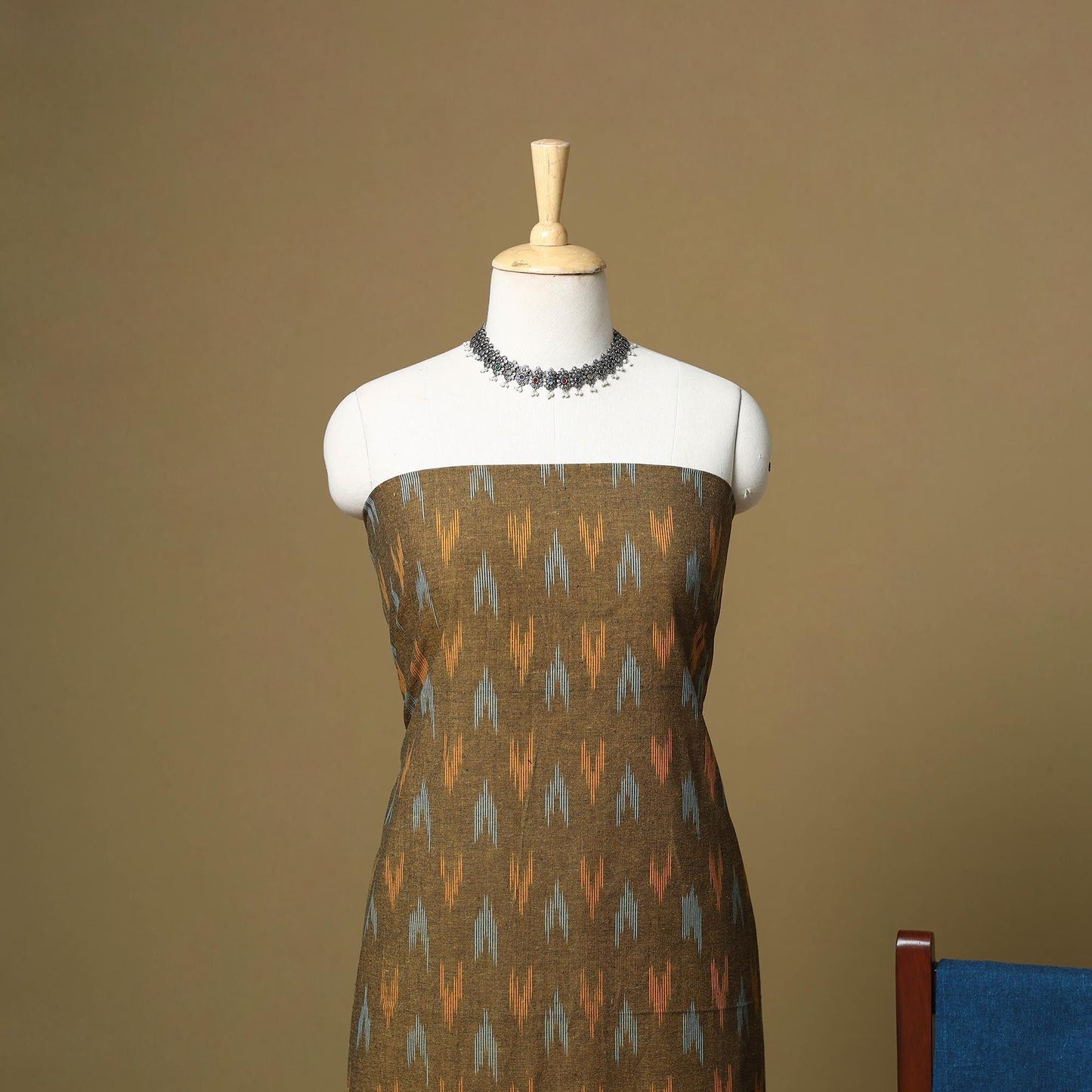 Handloom cotton pochampally ikat 3pc unstitched dress