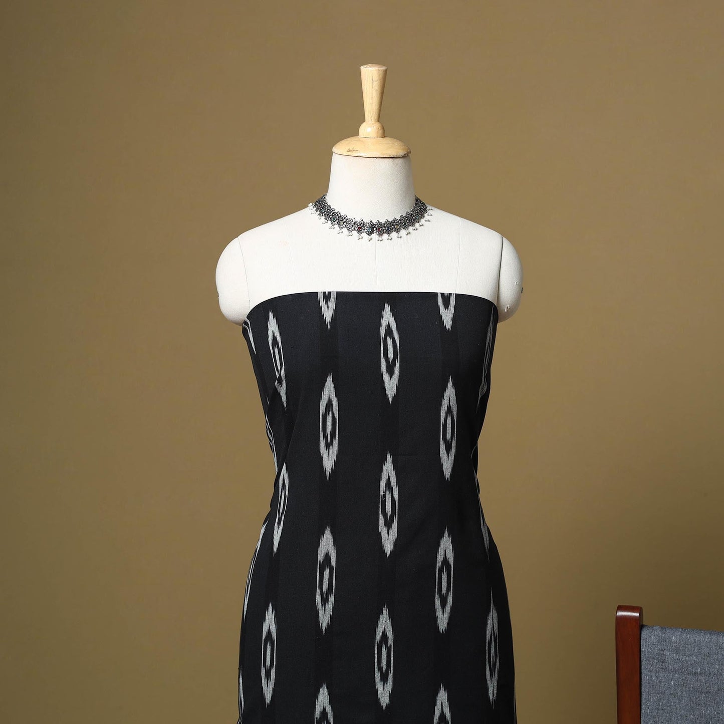 Handloom cotton pochampally ikat 3pc unstitched dress