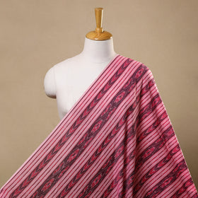 Pink Handloom Cotton Sambalpuri Ikat Fabric