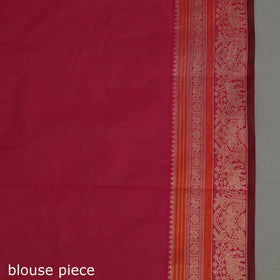 Pink - handloom cotton thread border kanchipuram saree 24