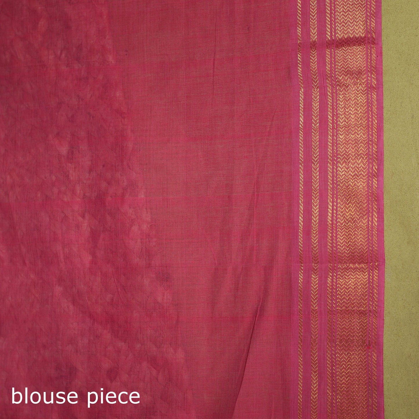 Pink - handloom cotton zari border mangalagiri saree 10