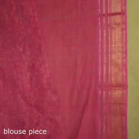 Pink - handloom cotton zari border mangalagiri saree 10