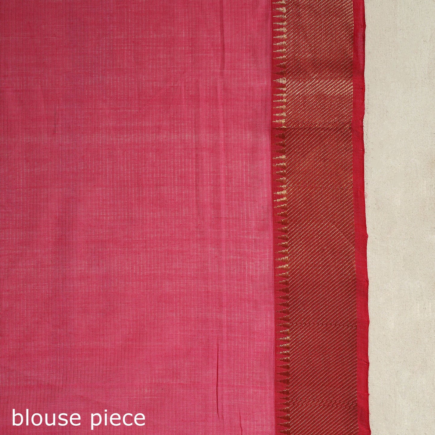 Pink Handloom Cotton Zari Border Mangalagiri Saree