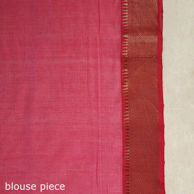 Pink Handloom Cotton Zari Border Mangalagiri Saree