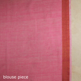Pink - handloom cotton zari buti phulia jamdani saree 05