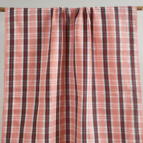 Pink- handloom fine cotton checks bath towel 28