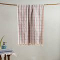 Buy Handloom Fine Cotton Checks Bath Towel