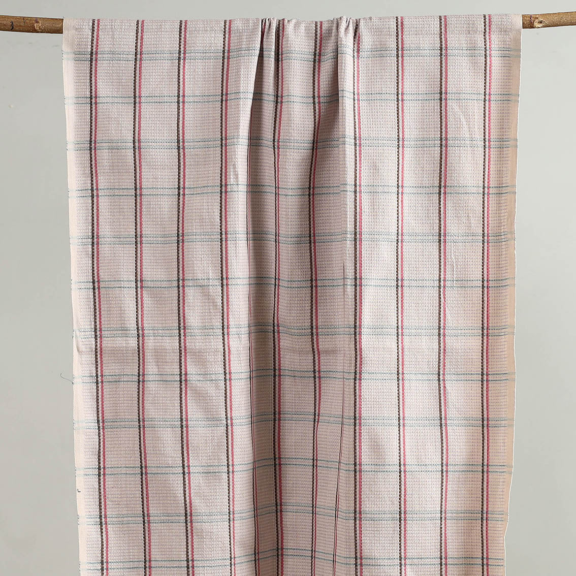 Buy Handloom Fine Cotton Checks Bath Towel