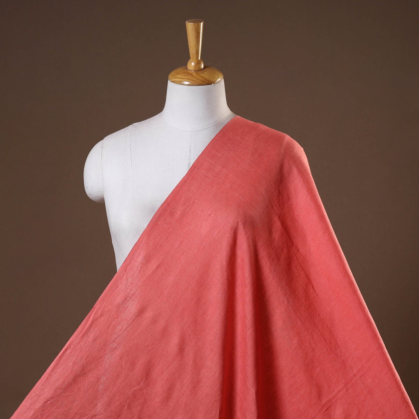 Red - handloom linen bhagalpuri fabric 13 - handcrafted