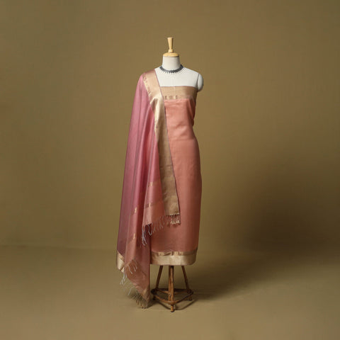 Handloom maheshwari silk 2pc unstitched dress material 14