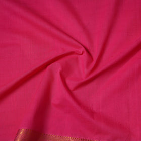 Pink - handloom mangalagiri cotton fabric with zari border