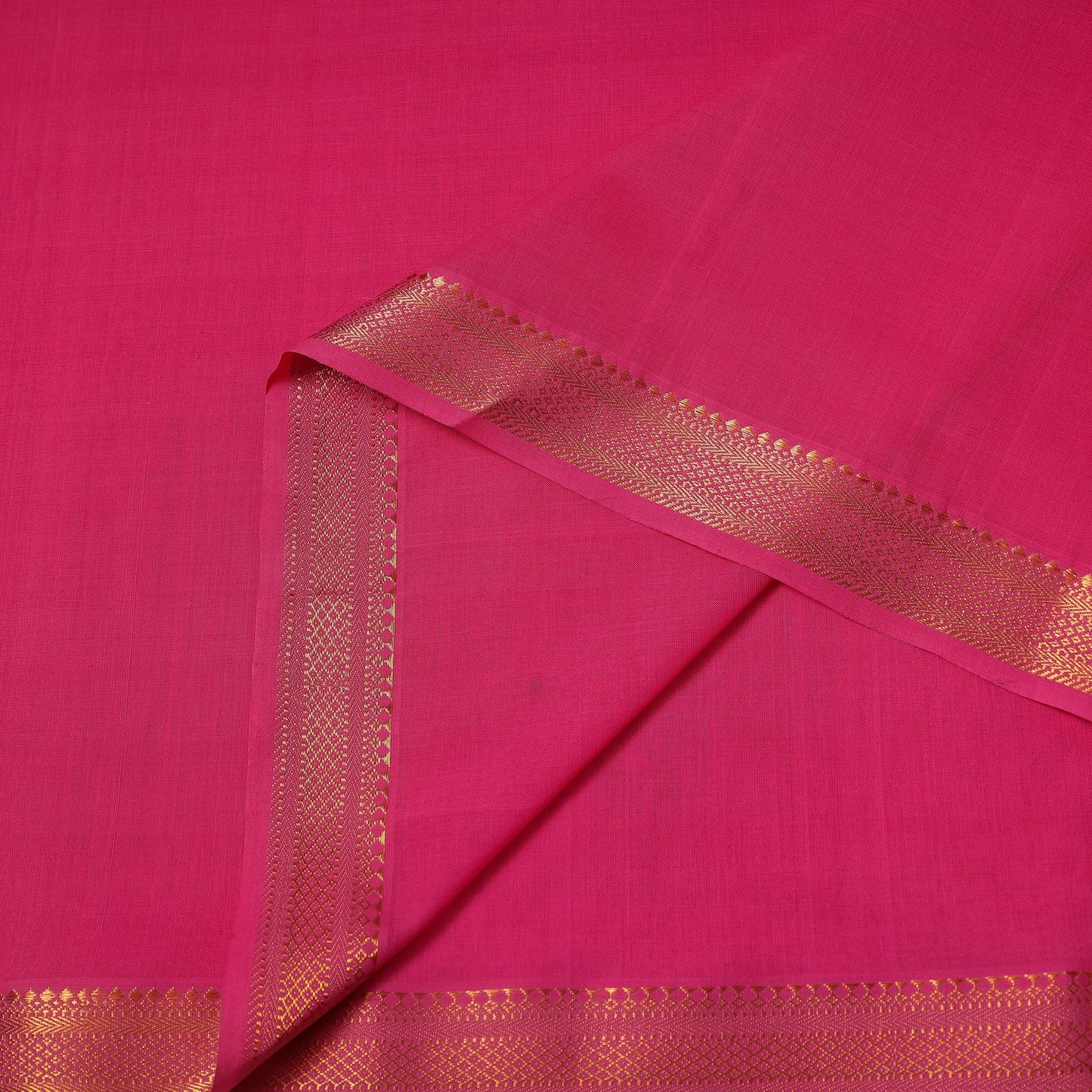 Pink - handloom mangalagiri cotton fabric with zari border