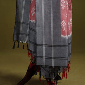 Handloom mercerised cotton pochampally ikat dupatta 03