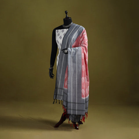 Handloom mercerised cotton pochampally ikat dupatta 03